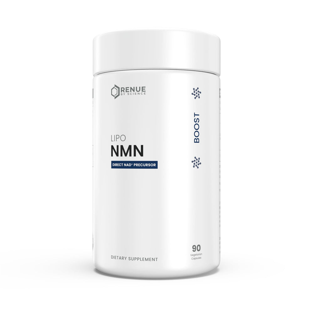 Renue By Science front bottle view showing supplement packaging and clear potency