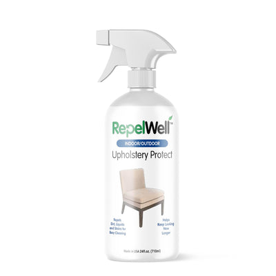 RepelWell botella frontal 24 oz mostrando diseño y volumen, protección inmediata