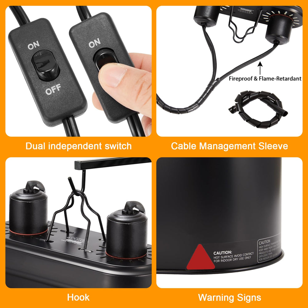 REPTITRIP cable con interruptores independientes para control por bombilla