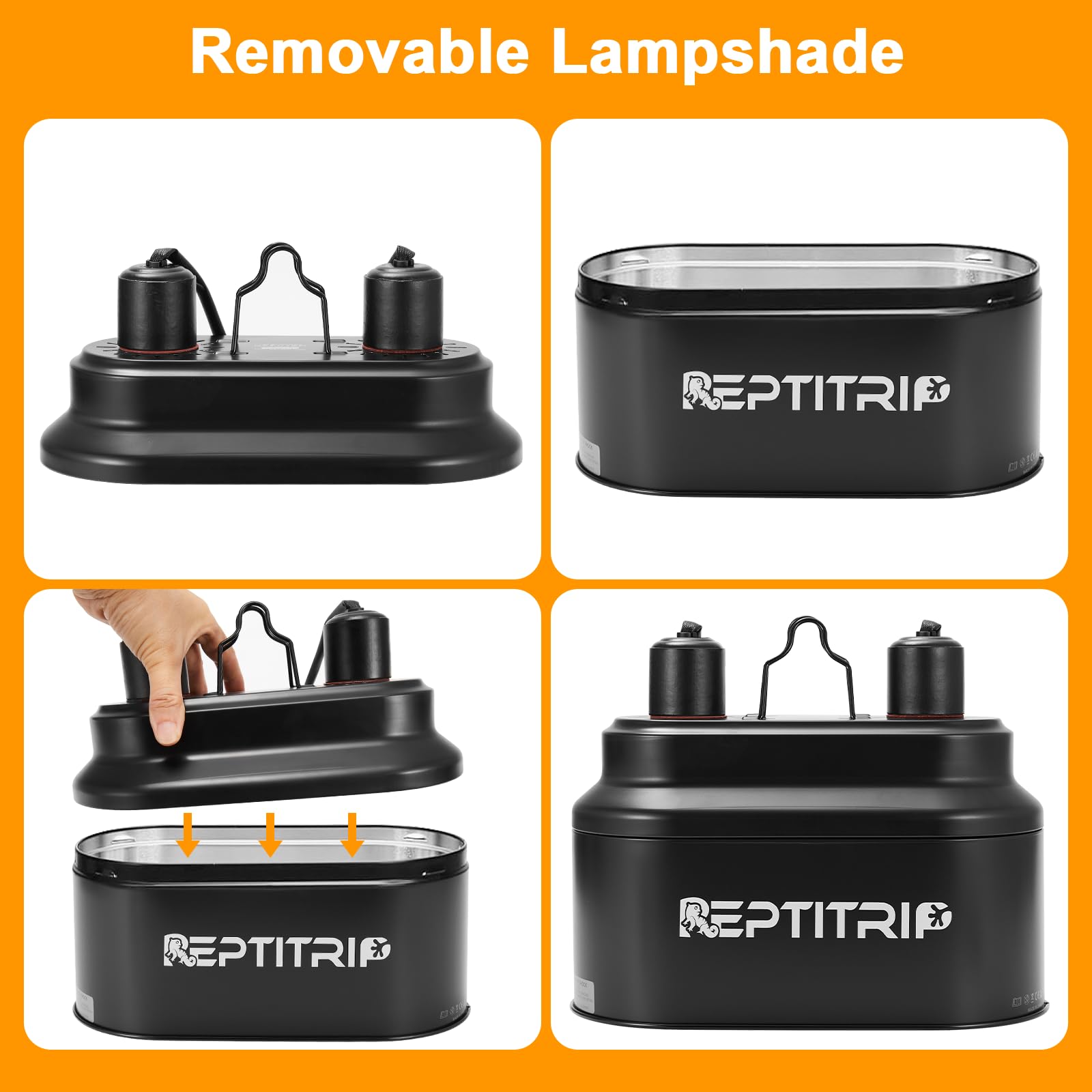 REPTITRIP comparación de tamaño con manos para ver escala y montaje fácil