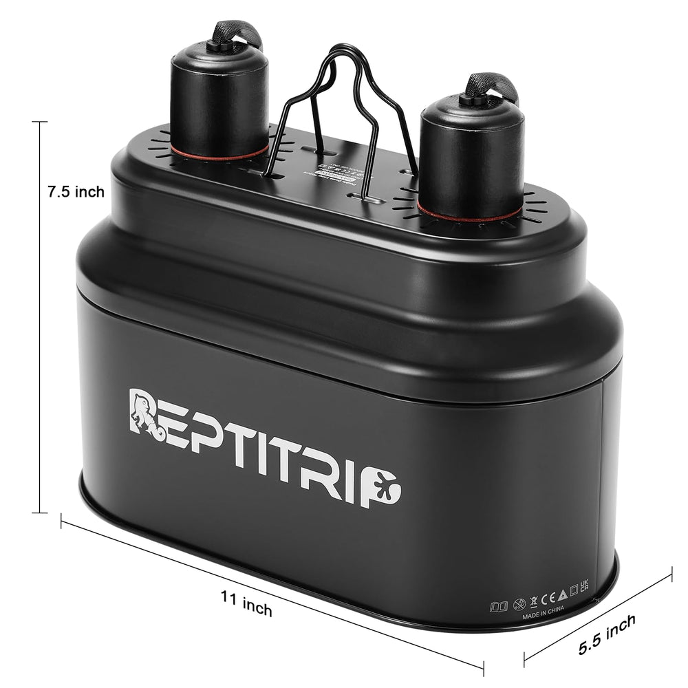REPTITRIP luminaria instalada en terrario con dragón barbudo confortable