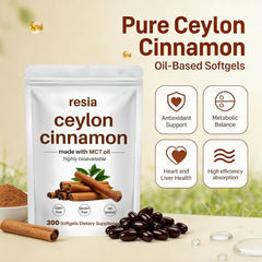 RESIA etiqueta de ingredientes que destaca Ceylán, sin GMO ni gluten
