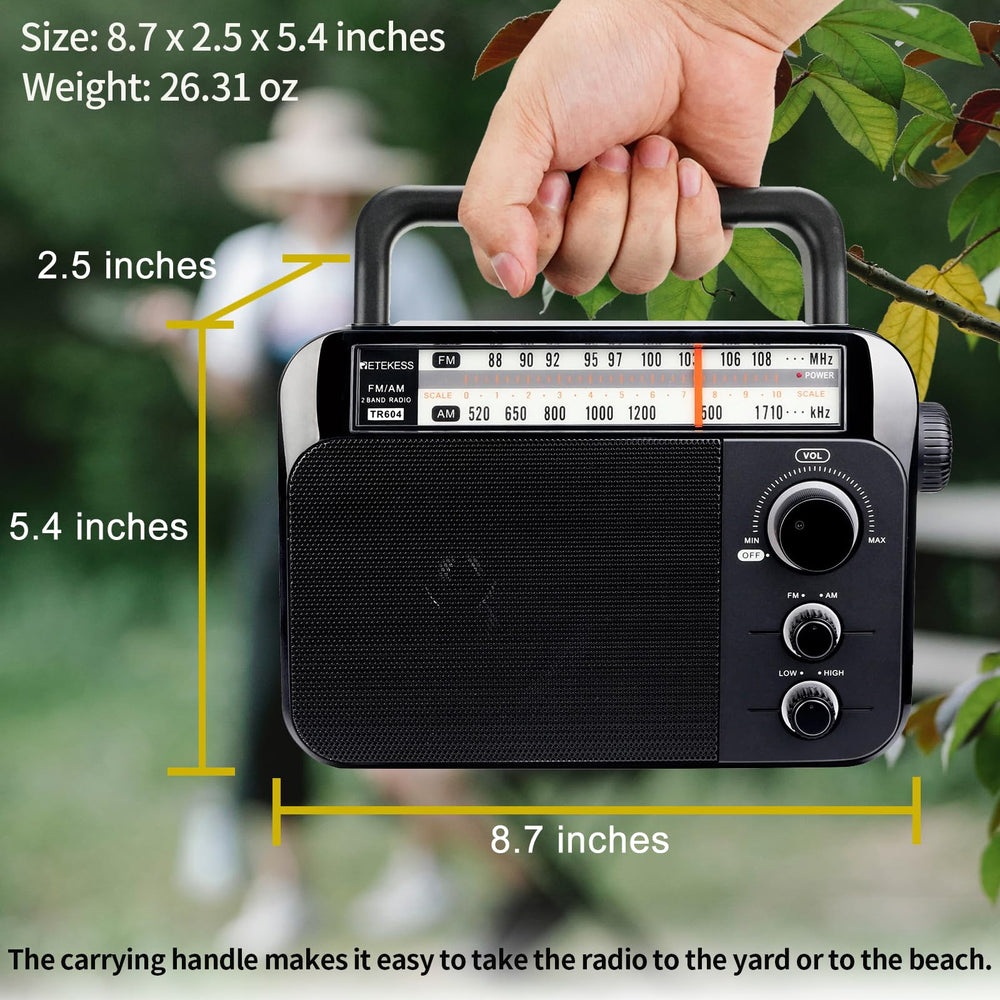 Retekess TR604 antena extendida para mejor recepción AM y FM