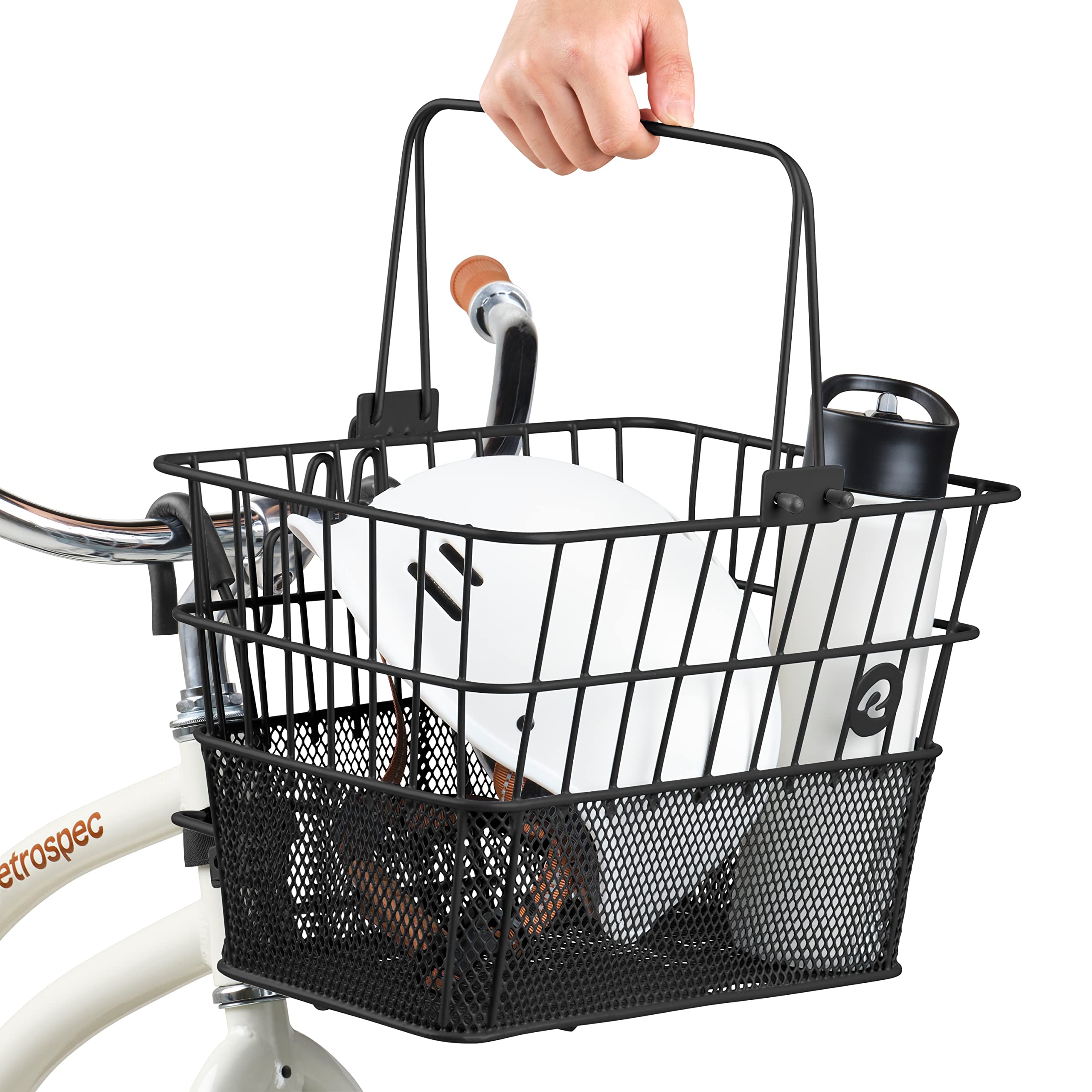 Retrospec Apollo transportando bolsas del mercado con accesibilidad rápida