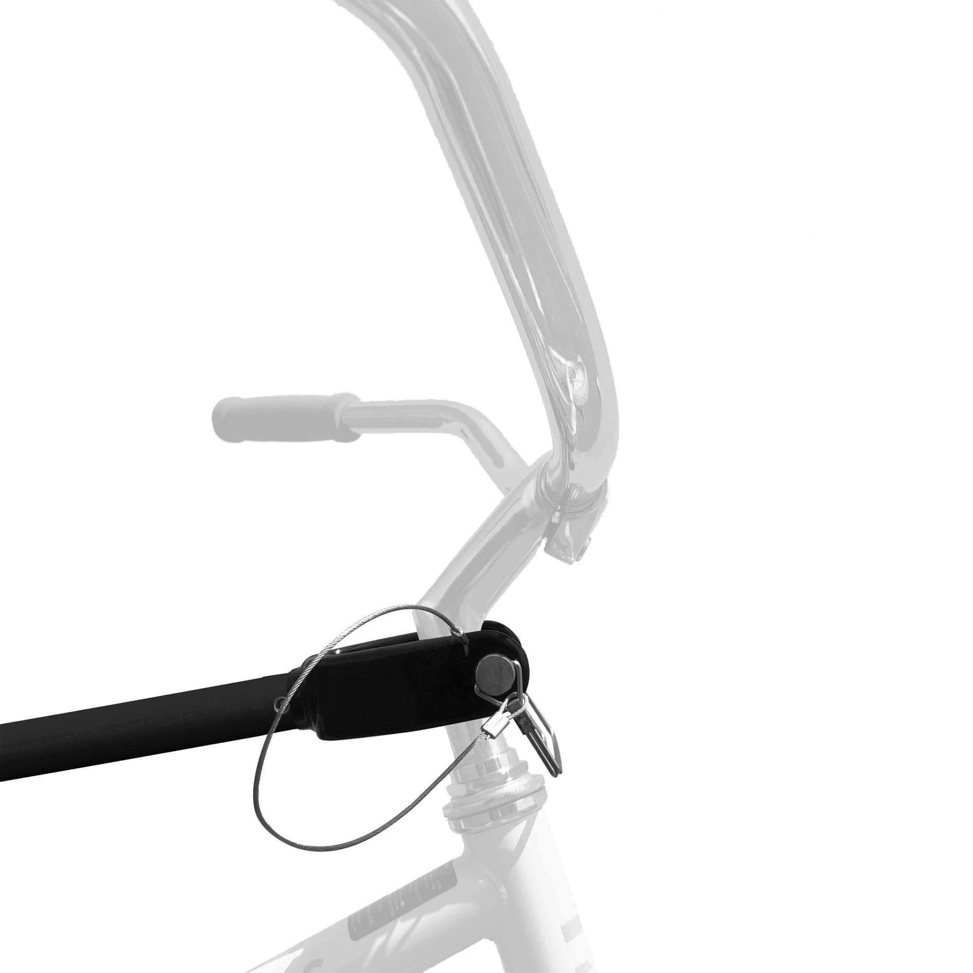 Retrospec adaptador en uso, sujetando una bicicleta en portabicicletas de coche