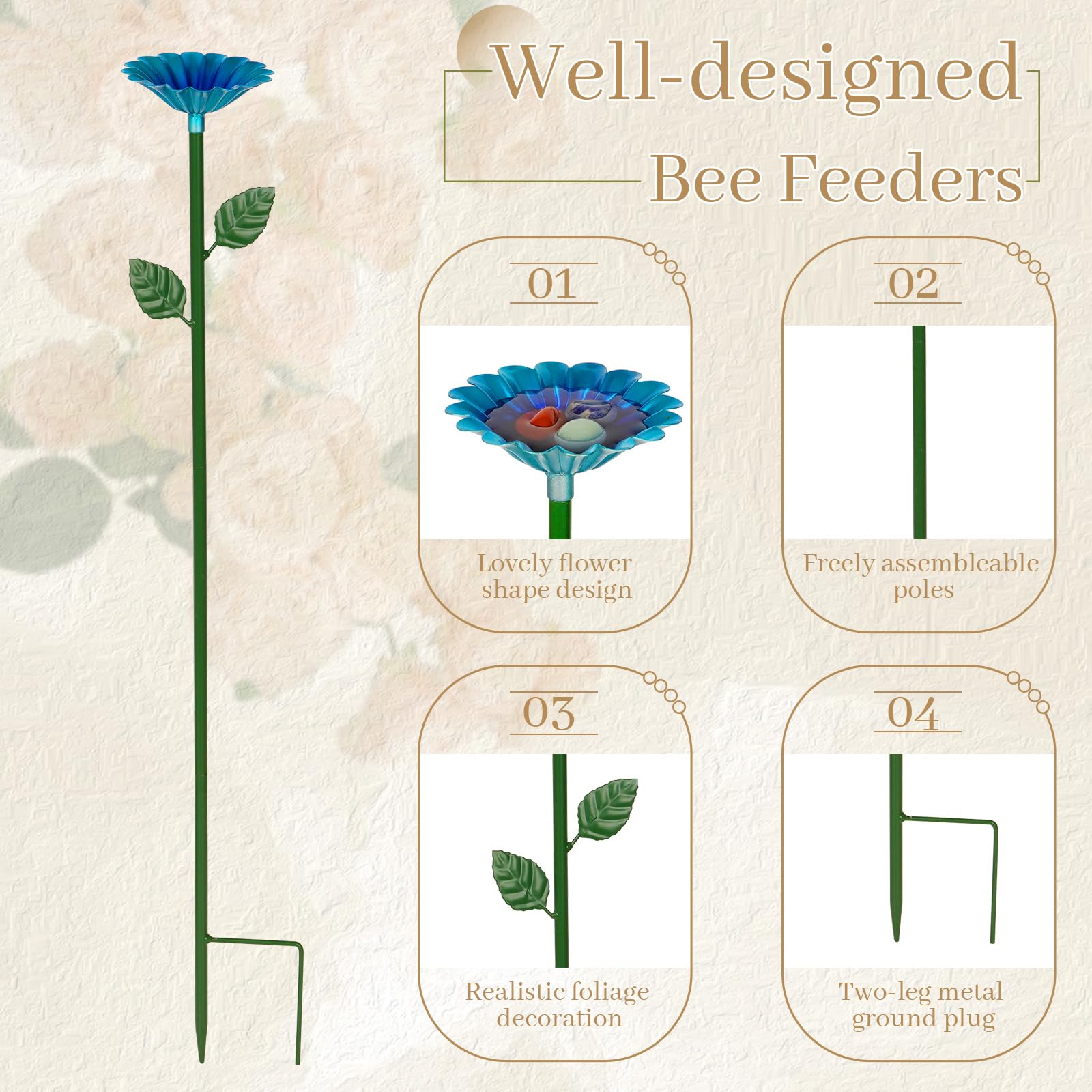 Retyion conjunto de cuatro estaciones distribuidas como decoración de jardín