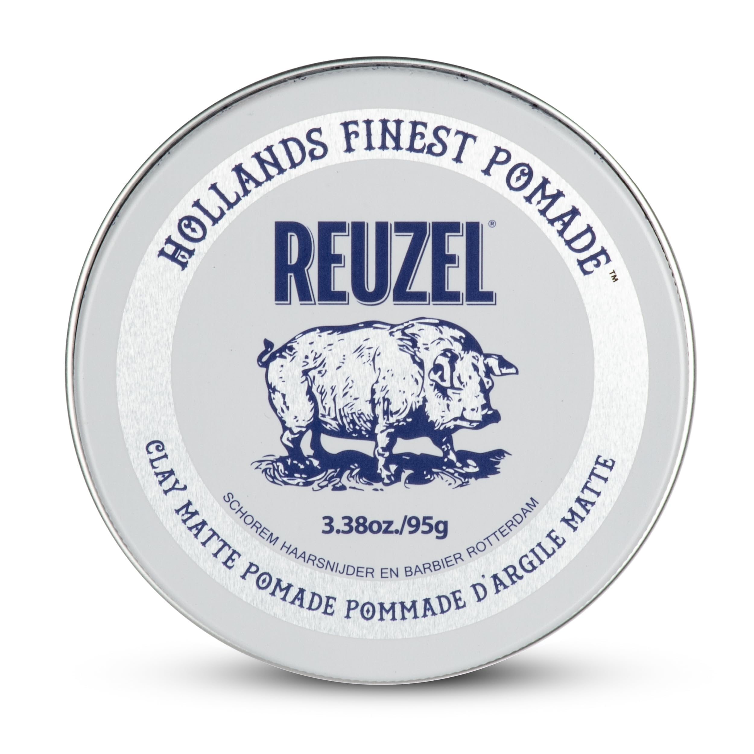 REUZEL frasco frontal mostrando diseño y tamaño práctico