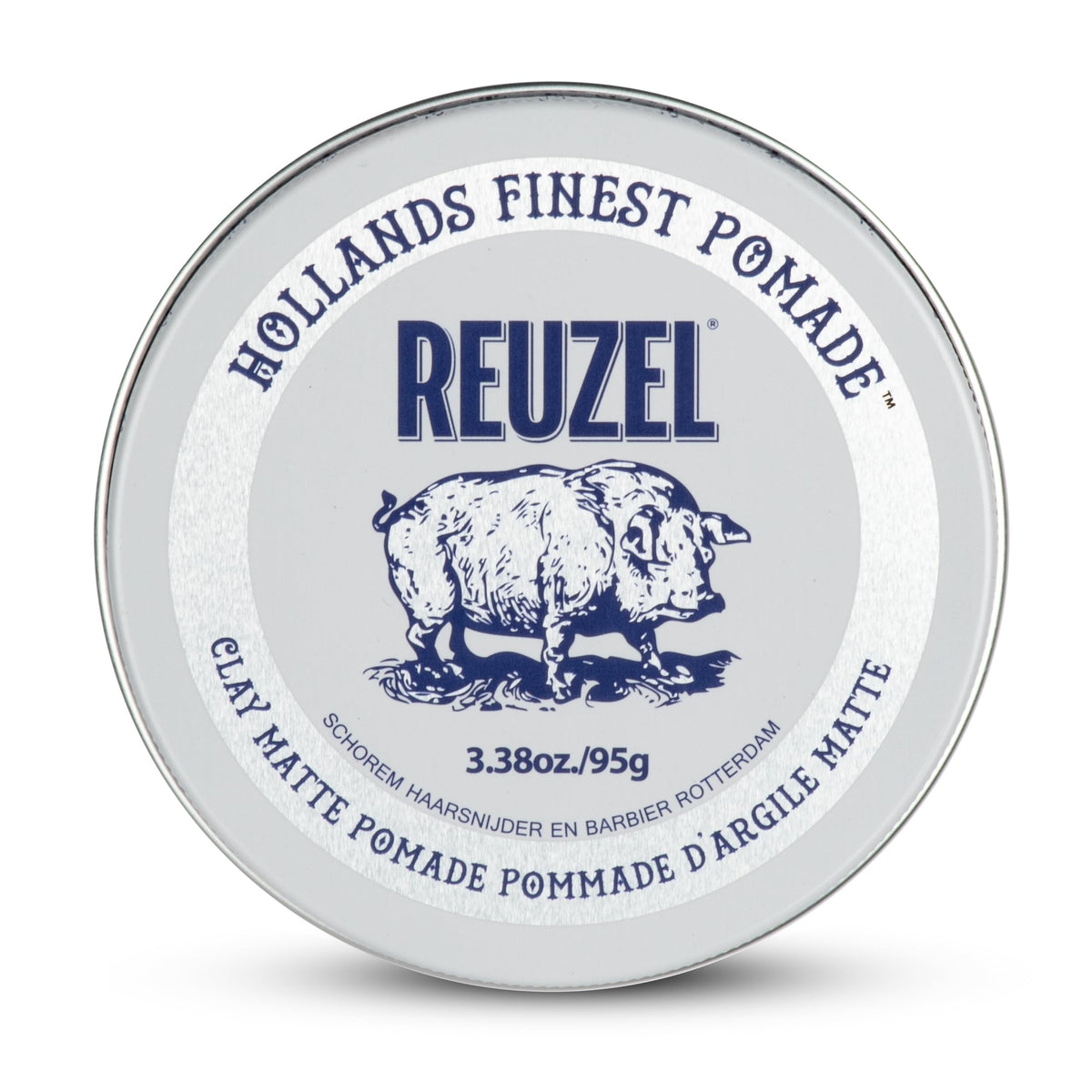 REUZEL frasco frontal mostrando diseño y tamaño práctico