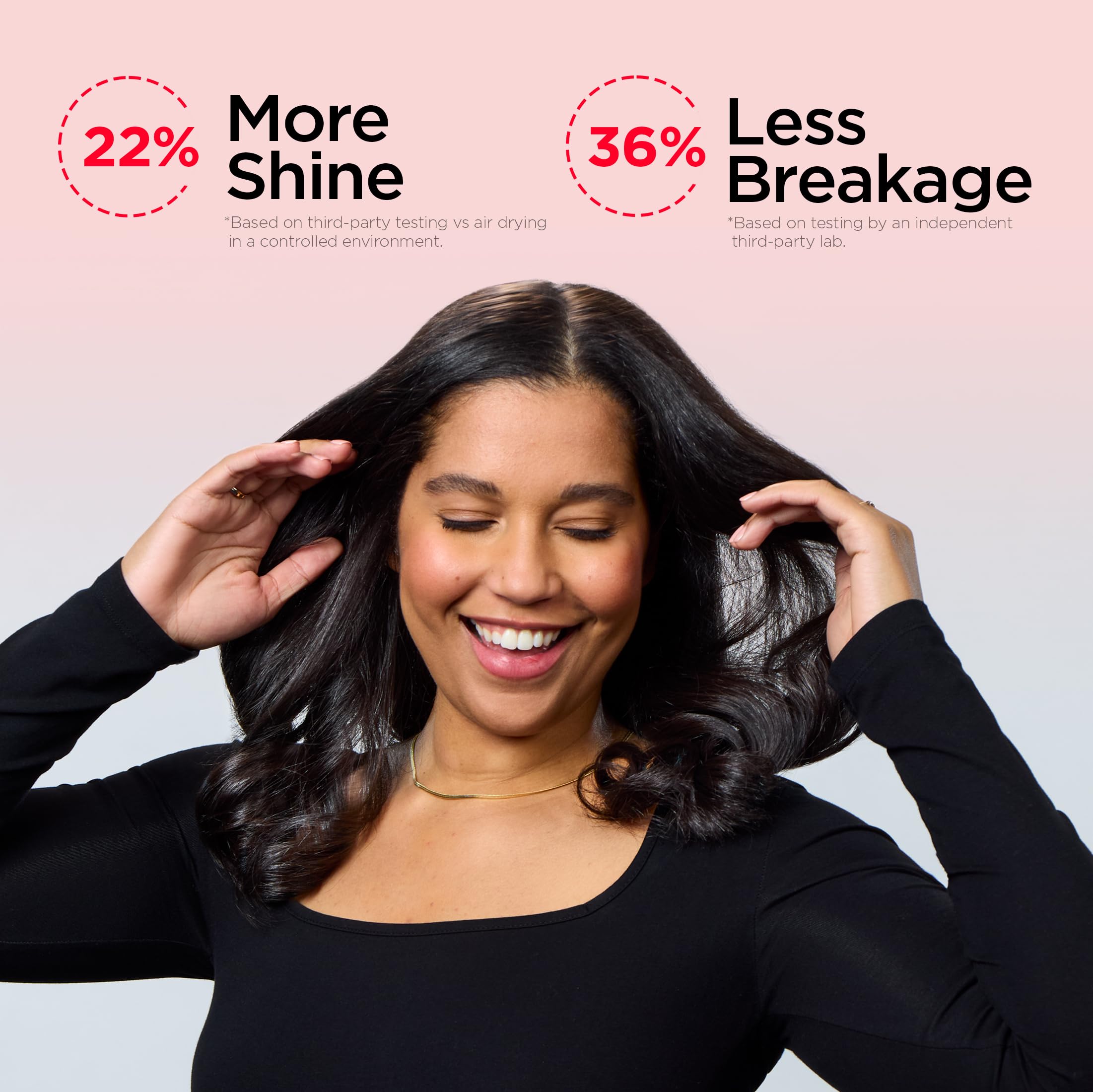 REVLON multi-styler in use creating lifted blowout for quick salon-style results