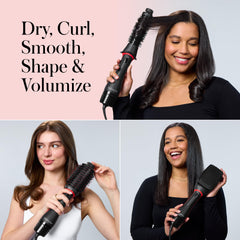 REVLON paddle brush detail showing cushioned bristles that detangle and smooth hair
