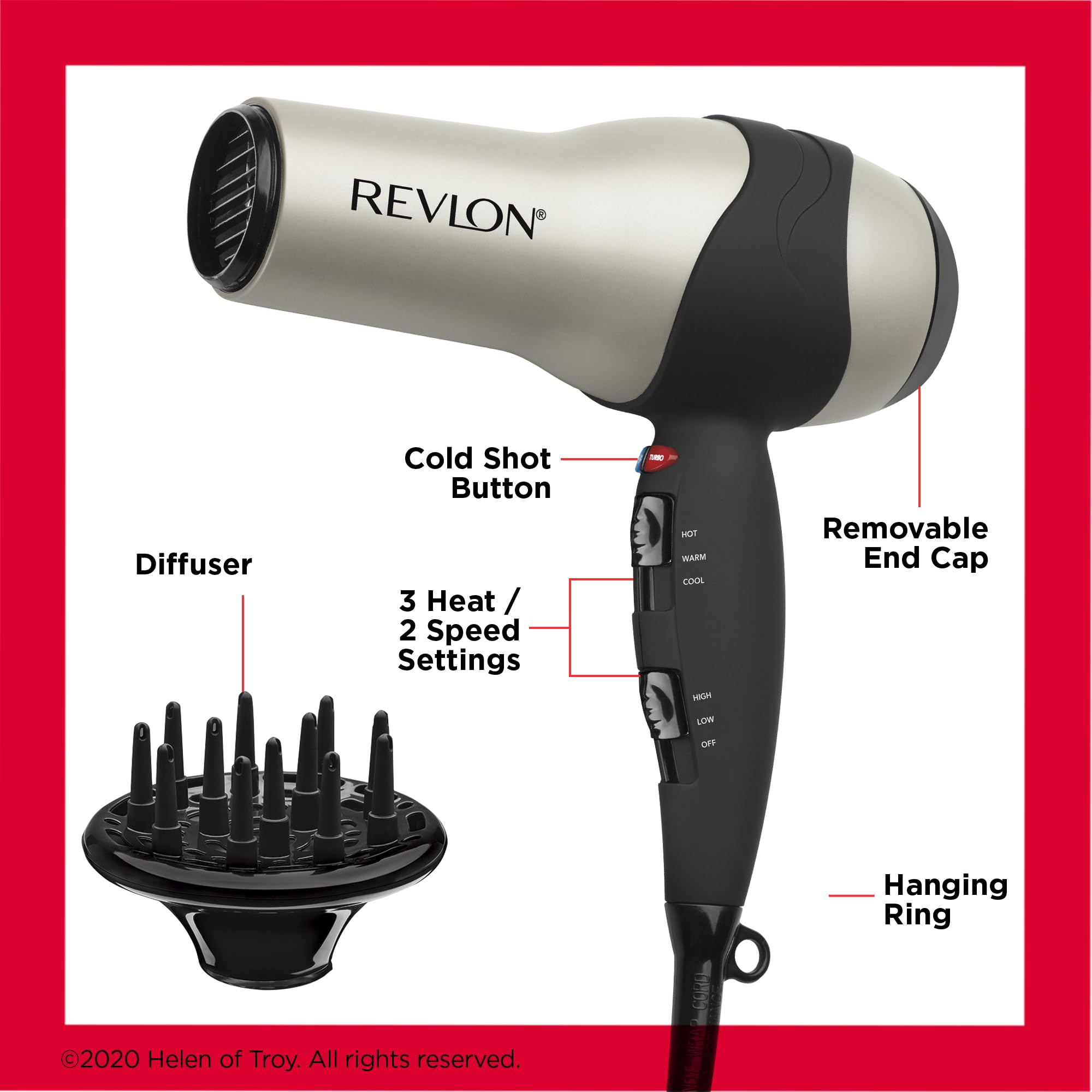 REVLON comparativa de tamaño para ver escala y ergonomía
