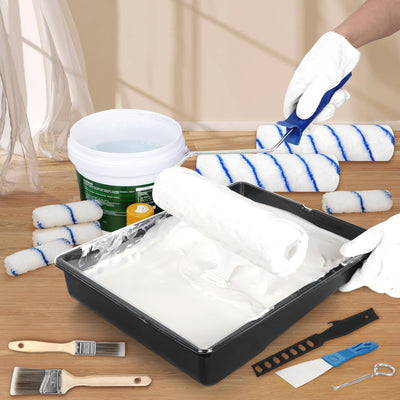 Rhibak lifestyle room painting scene displaying efficient workflow and finished wall quality