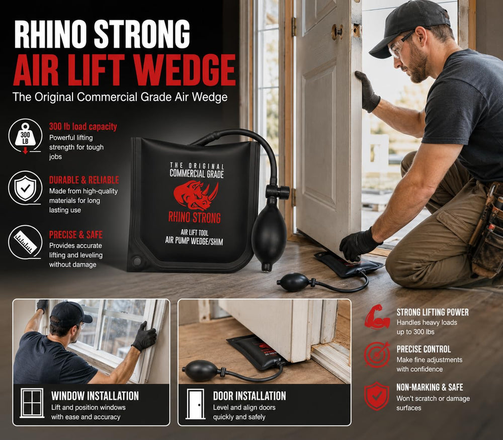 Rhino Strong medium wedge texture detail showing reinforced edges for puncture resistance and secure lifting