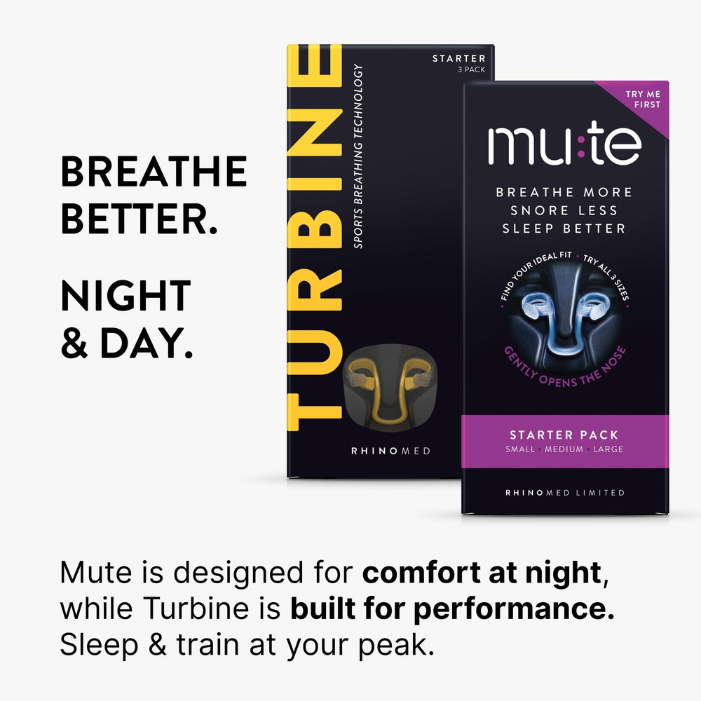 AmbientaciF3n de dormitorio con Rhinomed Mute junto a almohada, uso nocturno discreto