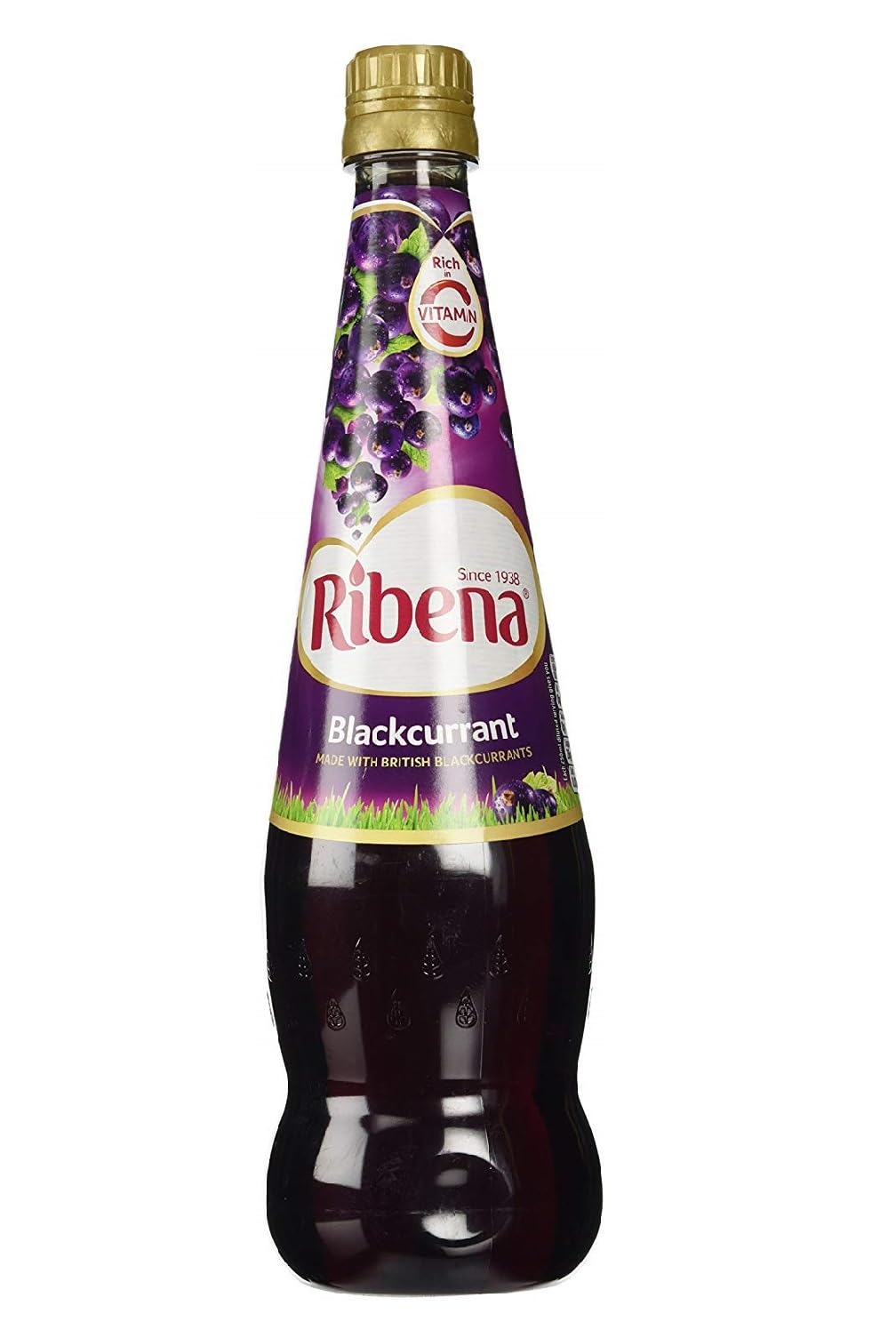 Ribena frontal pack de 4 mostrando botellas y conveniencia