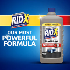 Rid-X detalle del líquido para apreciar su textura y dosificación segura