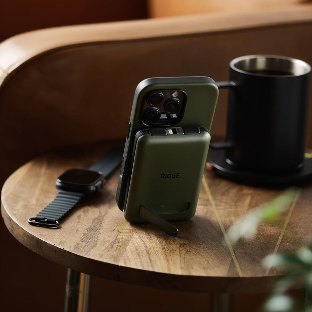 The Ridge power bank inside a travel backpack ready for commuting and trips