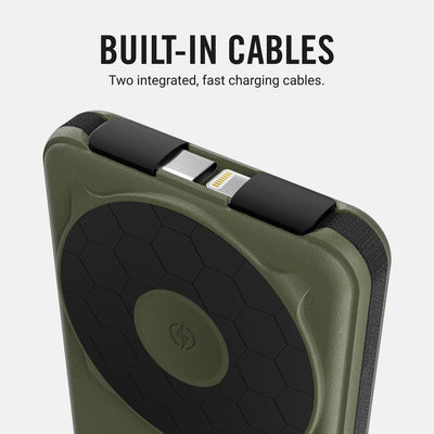 The Ridge power bank with kickstand deployed for hands-free viewing and charging