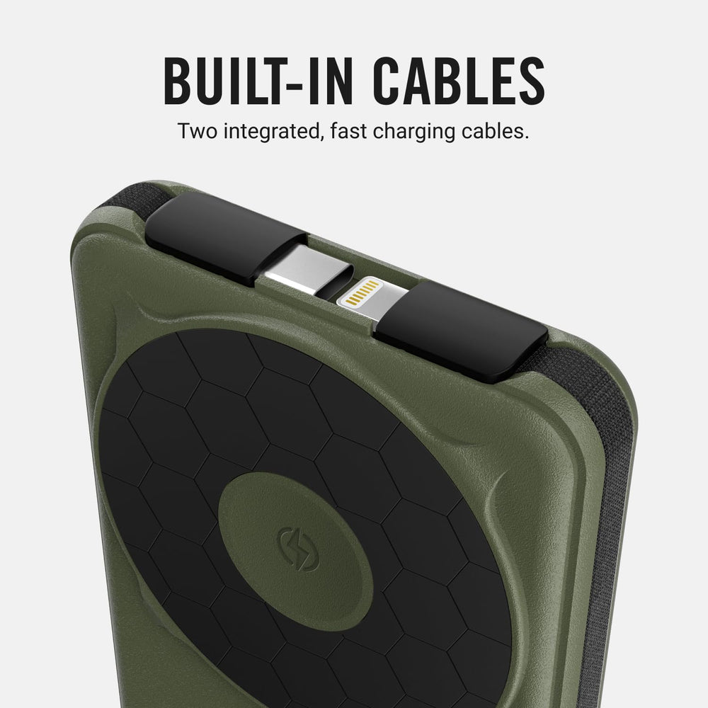 The Ridge power bank with kickstand deployed for hands-free viewing and charging