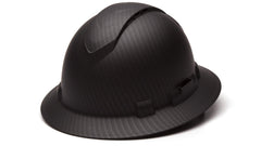 Ridgeline front view matte black graphite showing full brim and protection benefit