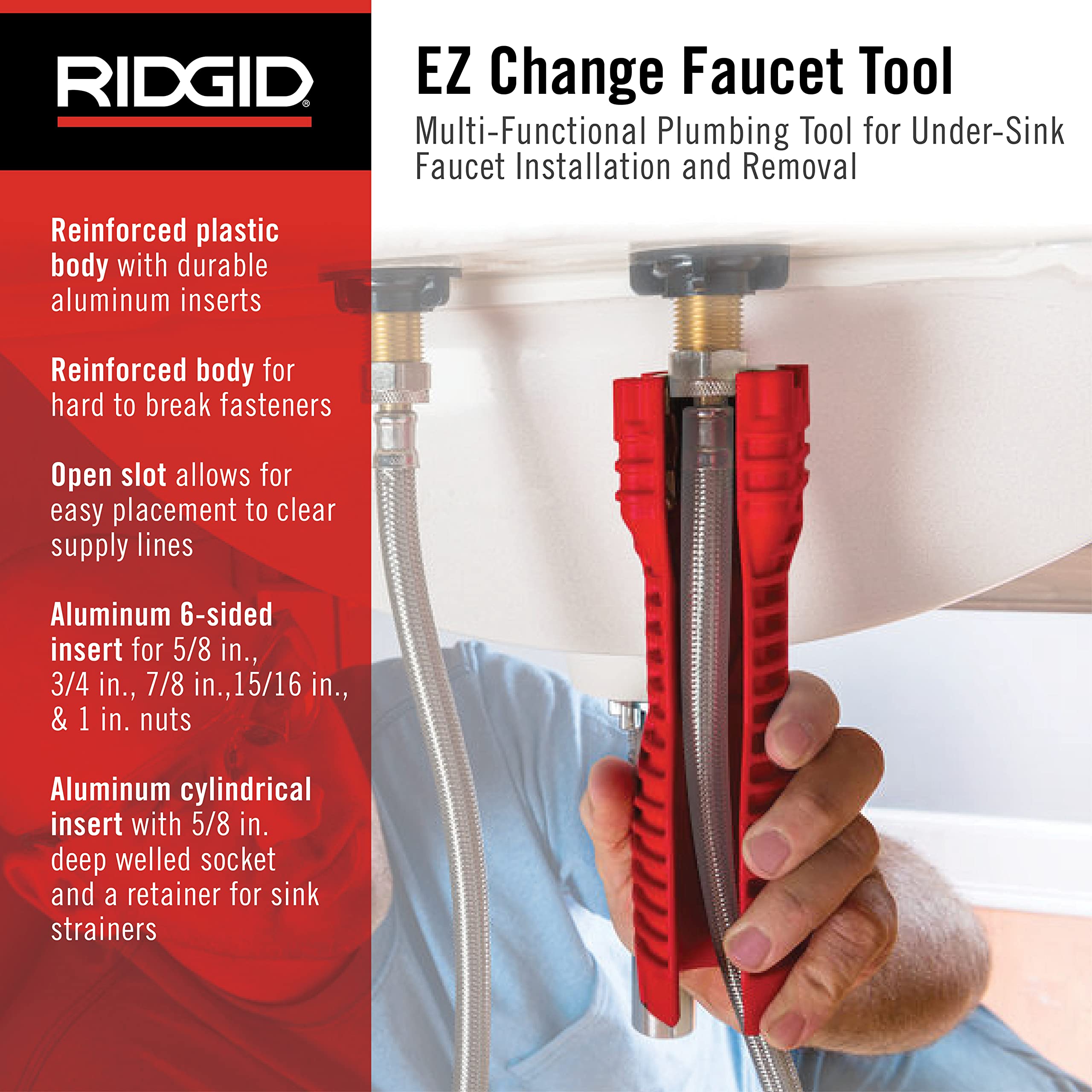 RIDGID primer plano de los insertos de aluminio que aumentan durabilidad