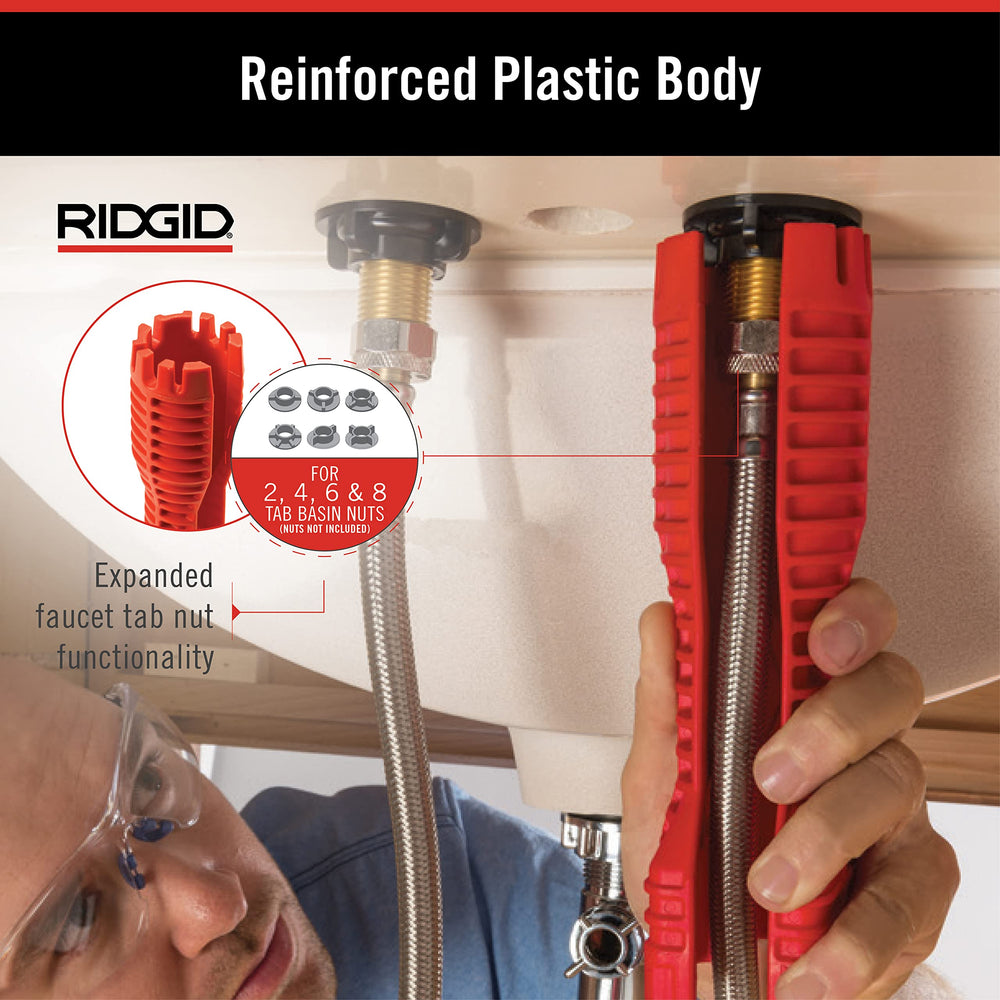 RIDGID detalle del mango muescado que facilita agarre y ajustes