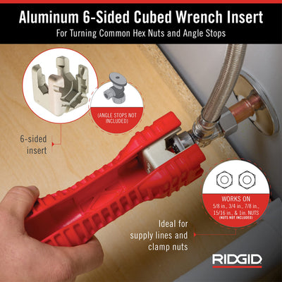 RIDGID orificio lateral que permite palanca extra con destornillador