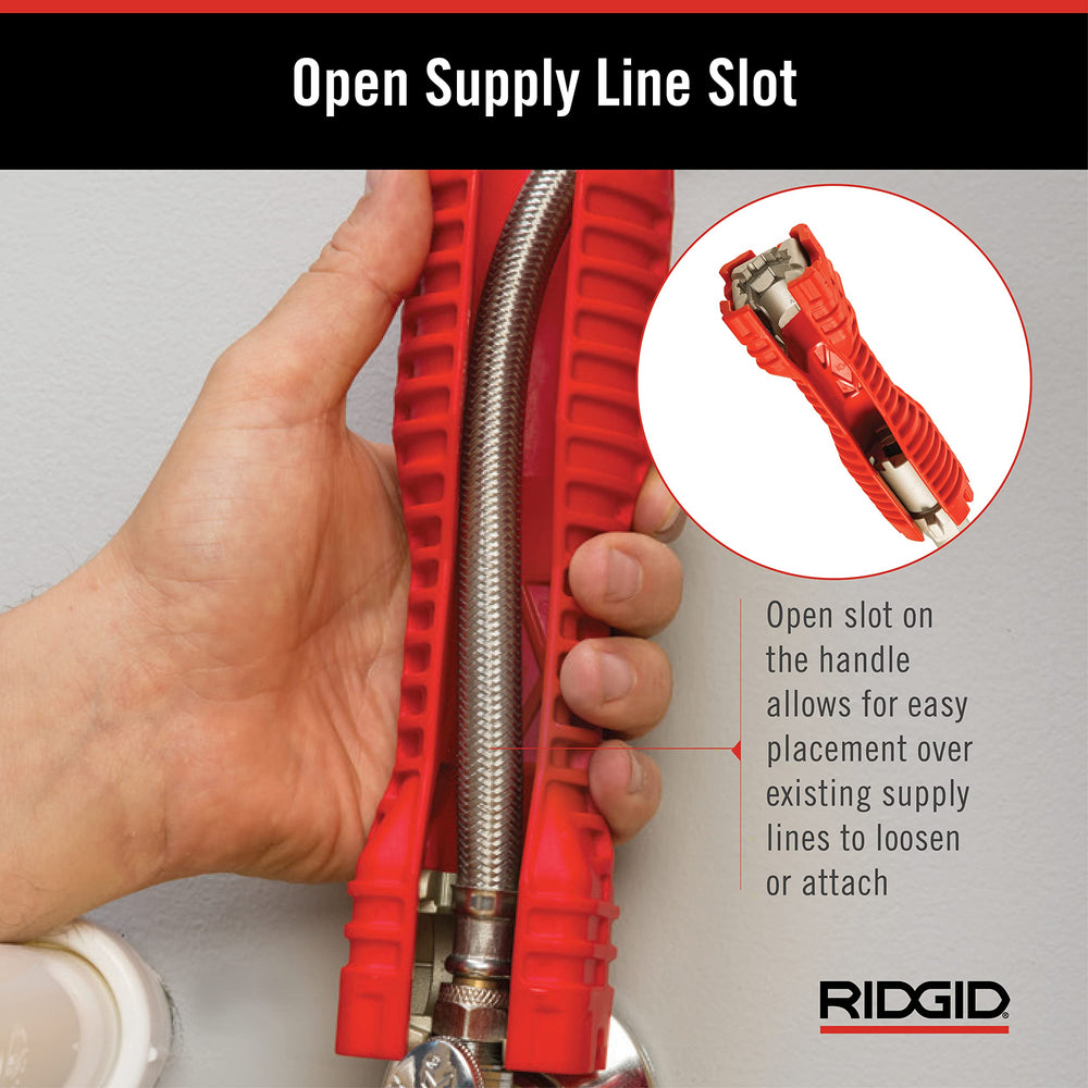 RIDGID retenedor de coladores que sujeta cestas al instalar o quitar