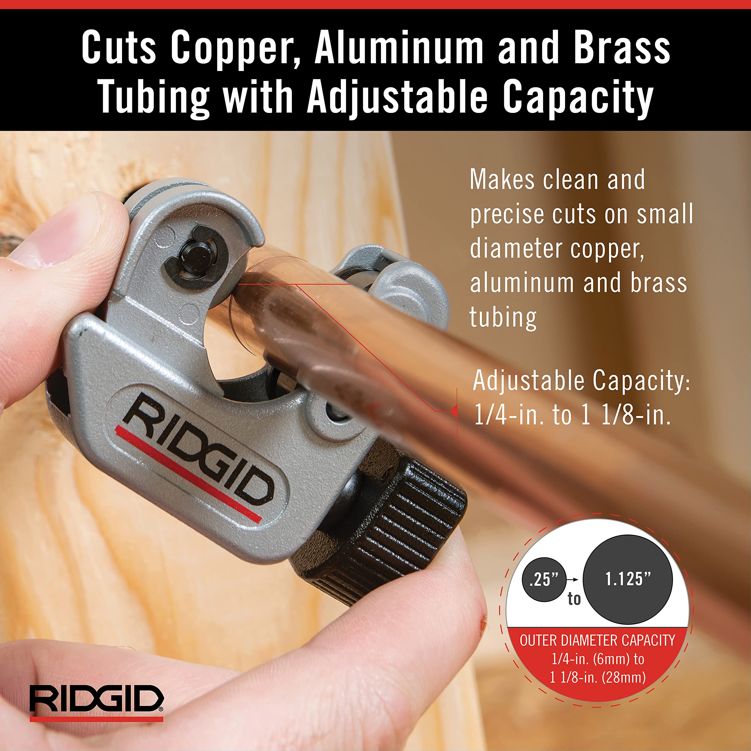 RIDGID perilla estriada con rueda de repuesto dentro para mayor continuidad
