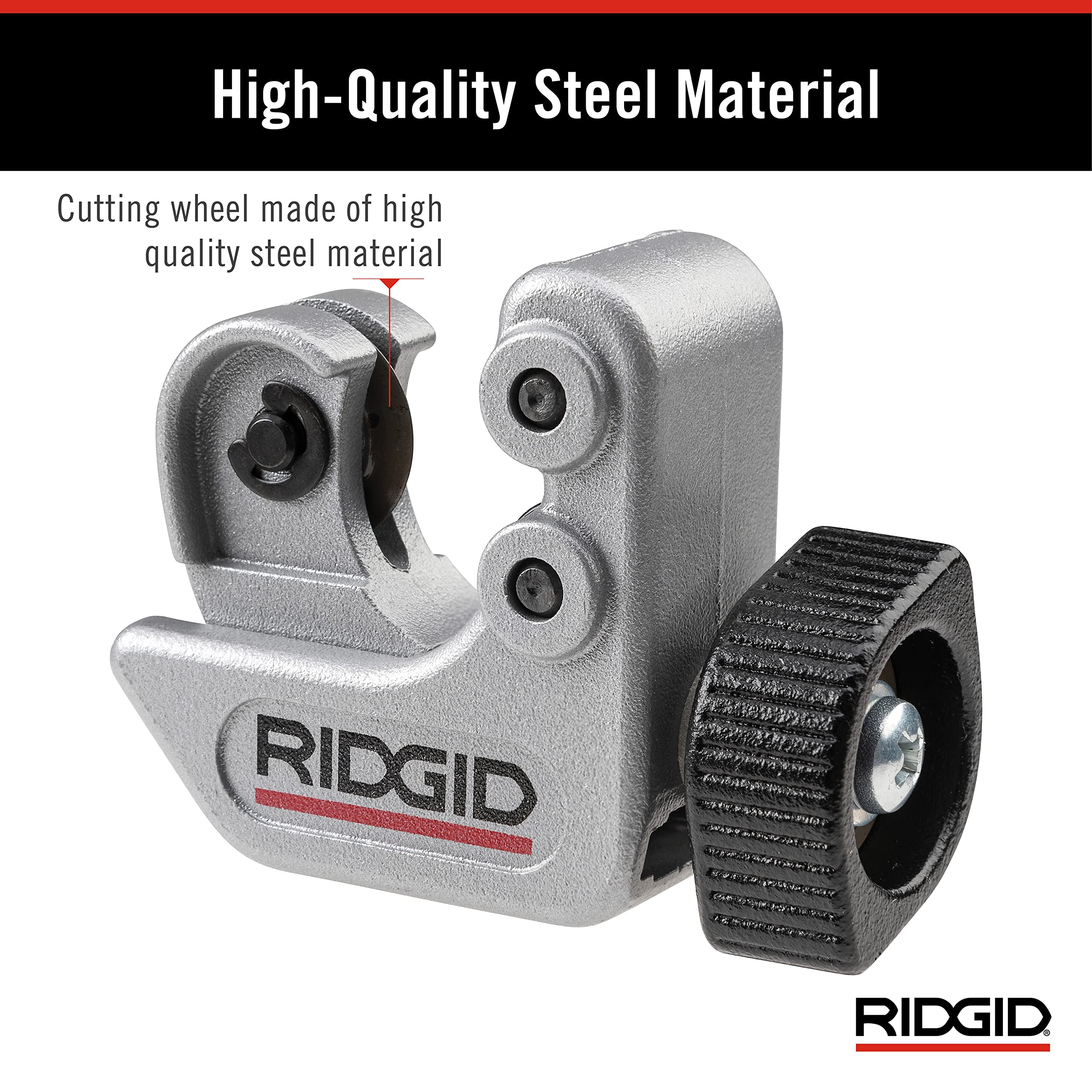 RIDGID detalle de la carcasa deslizante resistente y ligera
