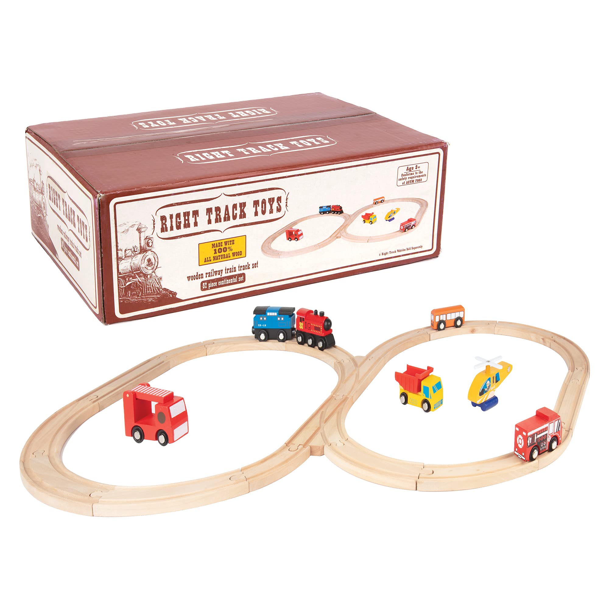 Right Track Toys primer plano del conector que garantiza encaje seguro
