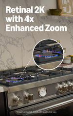 Ring Indoor Cam Plus close-up of lens showing detail and image clarity benefit