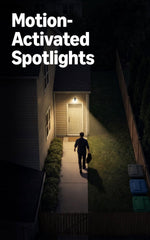 Ring Spotlight Cam spotlights illuminated at night improving visibility and safety