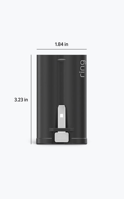Ring Ultra battery close-up LED indicator clearly showing charge level benefit