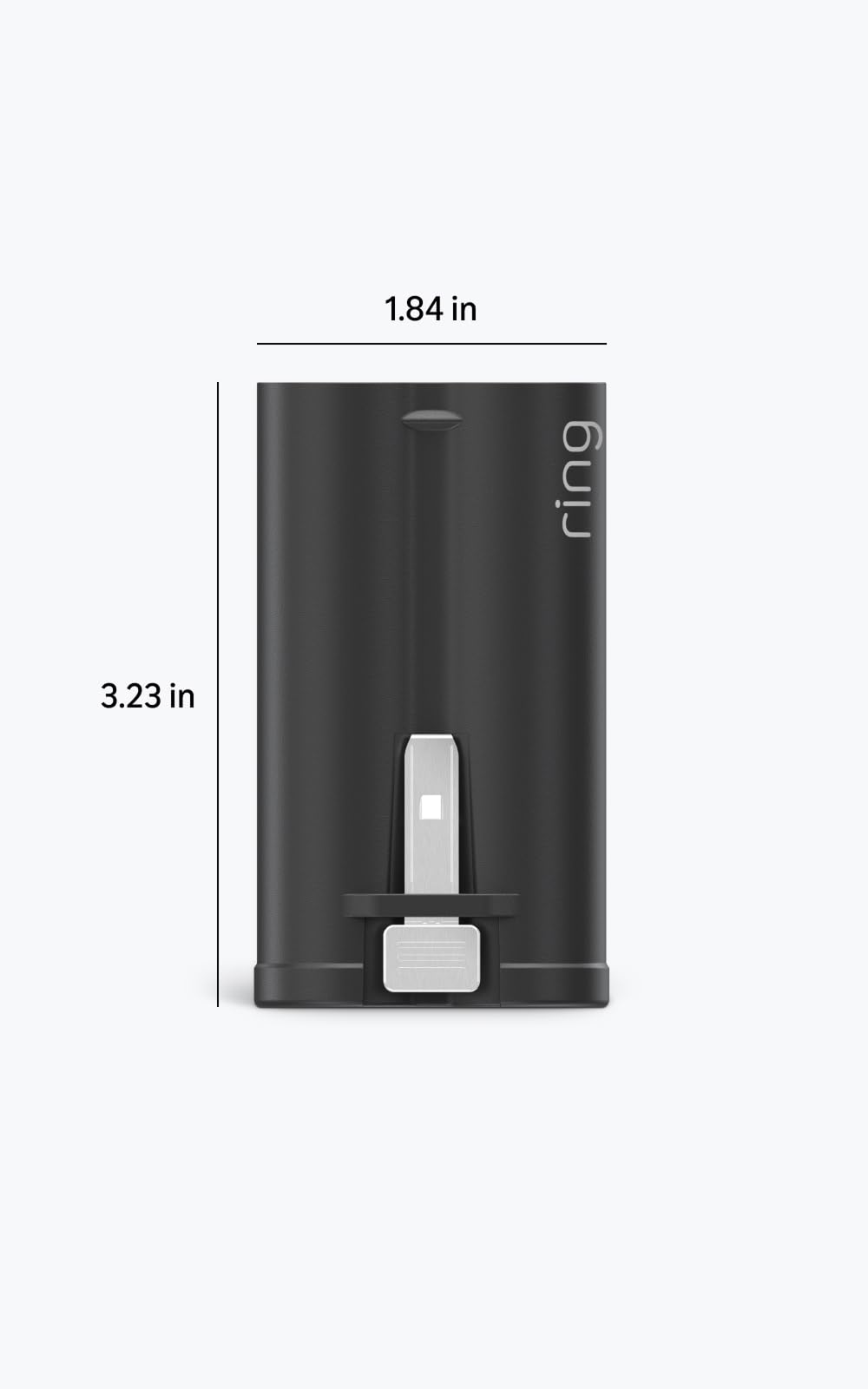Ring Ultra battery close-up LED indicator clearly showing charge level benefit
