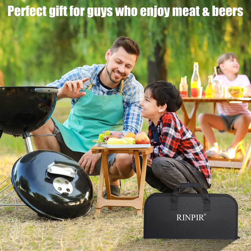 RINPIR full barbecue setup in backyard lifestyle scene showing convenience and gift appeal