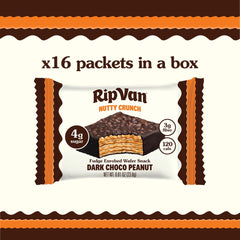 Rip Van Wafels envoltura individual abierta con wafer visible, ideal para porciones controladas