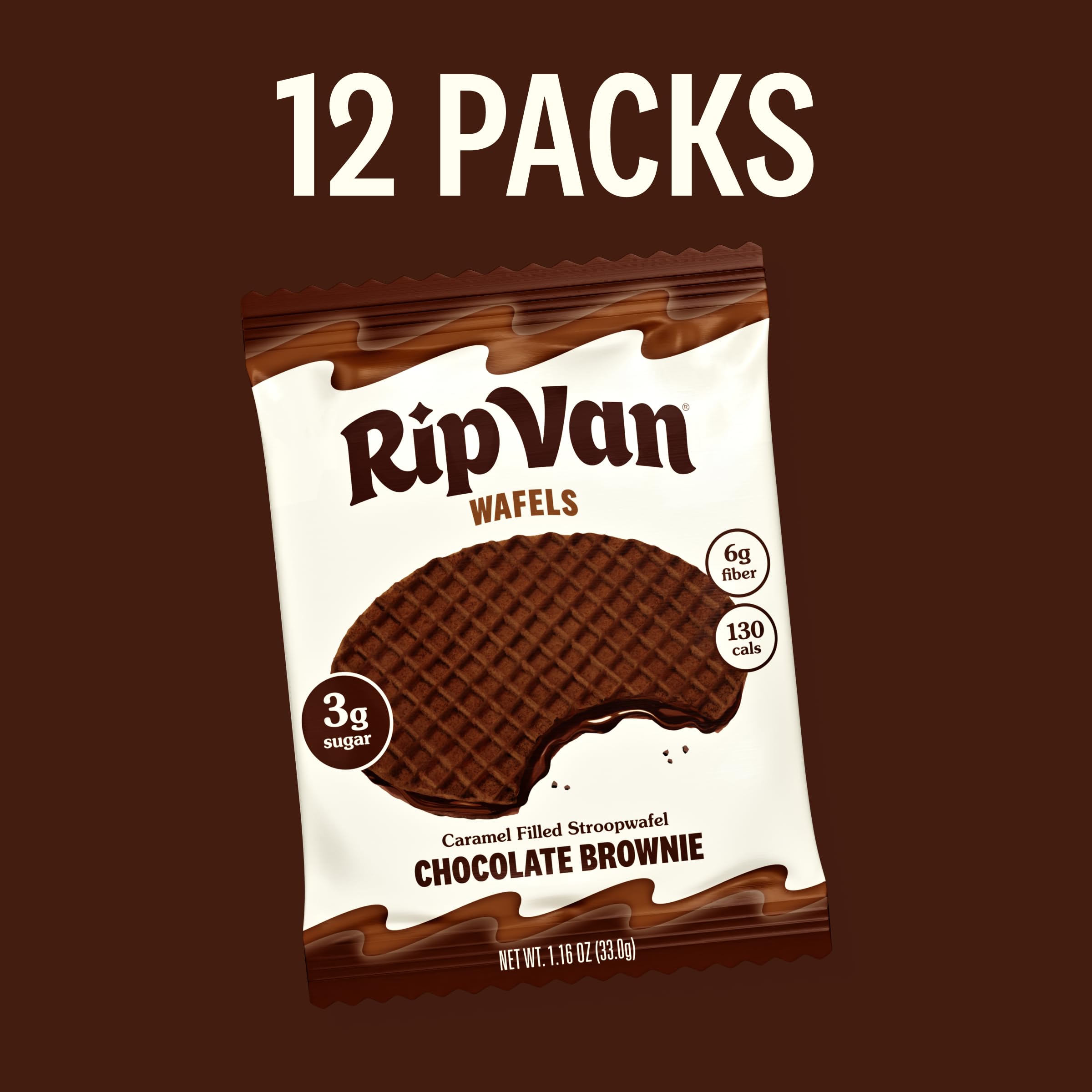 Rip Van Wafels en cafetería indicando opción práctica para el trabajo