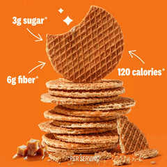 Rip Van Wafels detalle del relleno de caramelo y vainilla mostrando su cremosidad