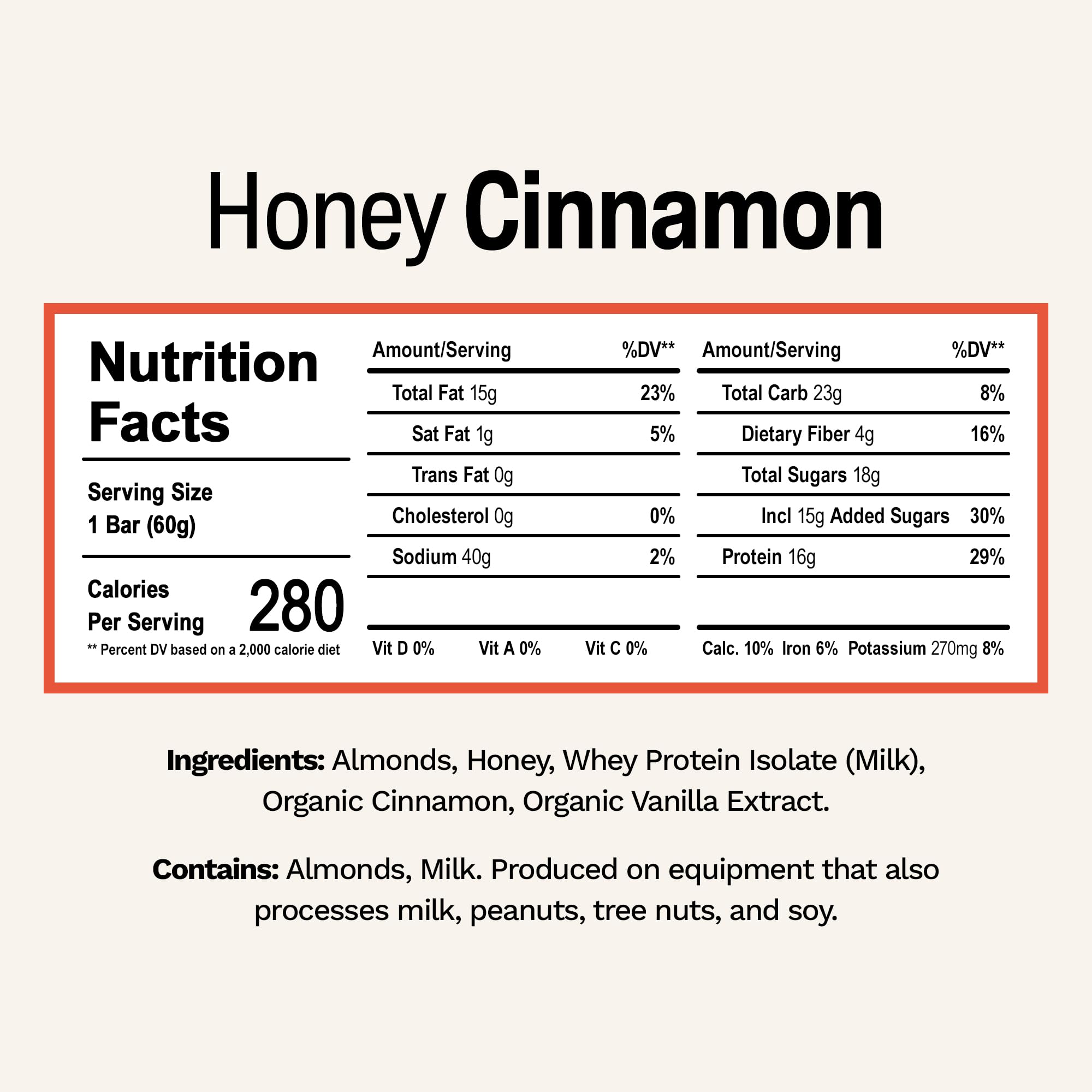 Rise barra Honey Cinnamon detalle interior textura y cremosidad visible