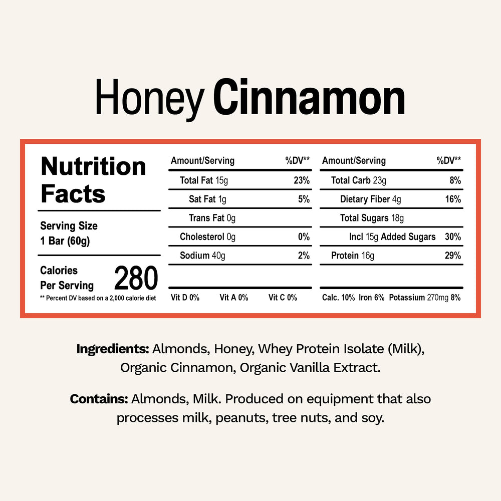 Rise barra Honey Cinnamon detalle interior textura y cremosidad visible