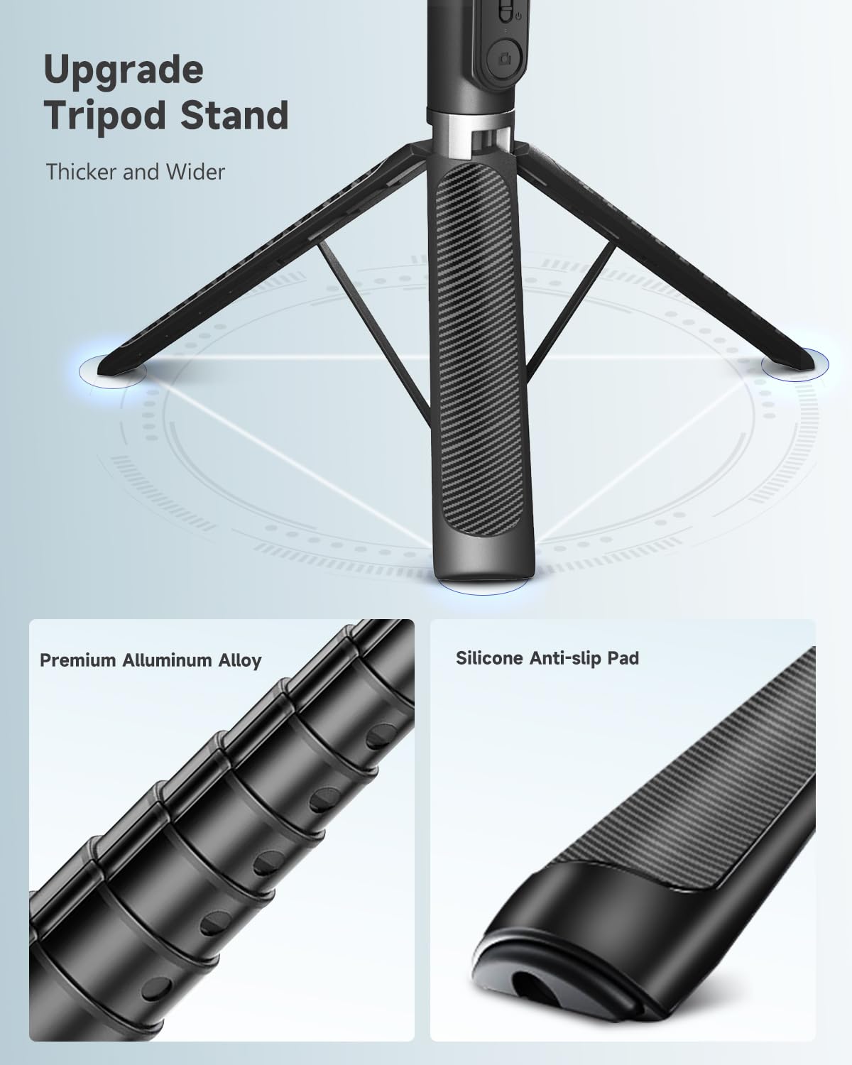 RISEOFLE detalle del tubo de aluminio que garantiza ligereza y resistencia