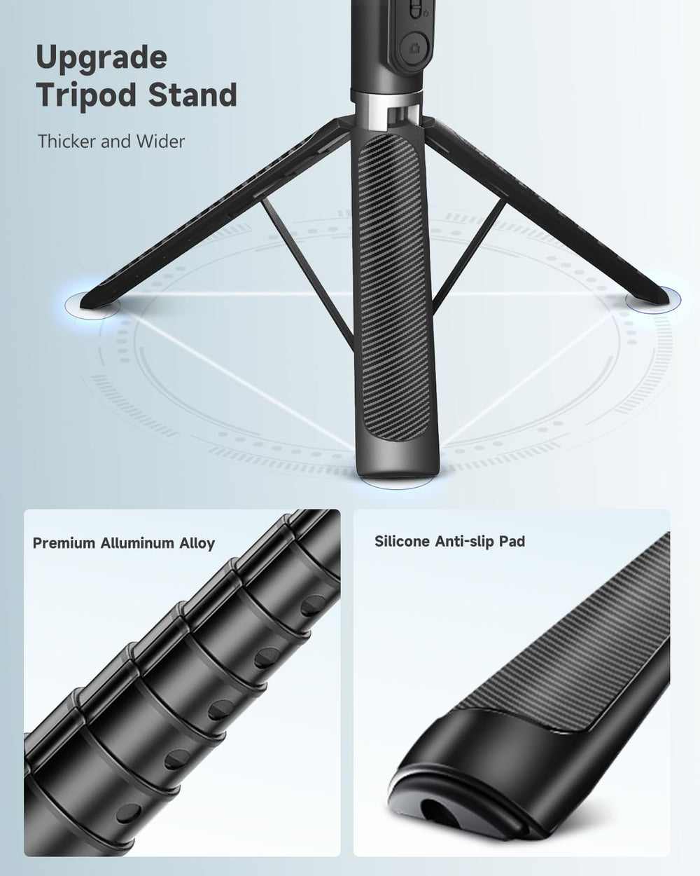 RISEOFLE detalle del tubo de aluminio que garantiza ligereza y resistencia
