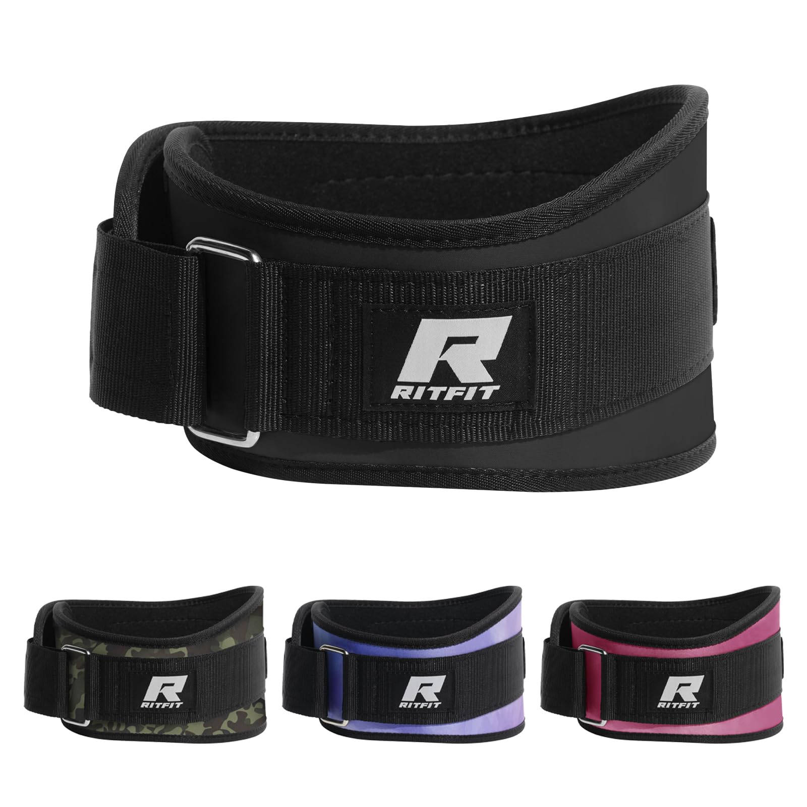 RitFit cinturón frontal mostrando ajuste y cobertura lumbar, mejora estabilidad