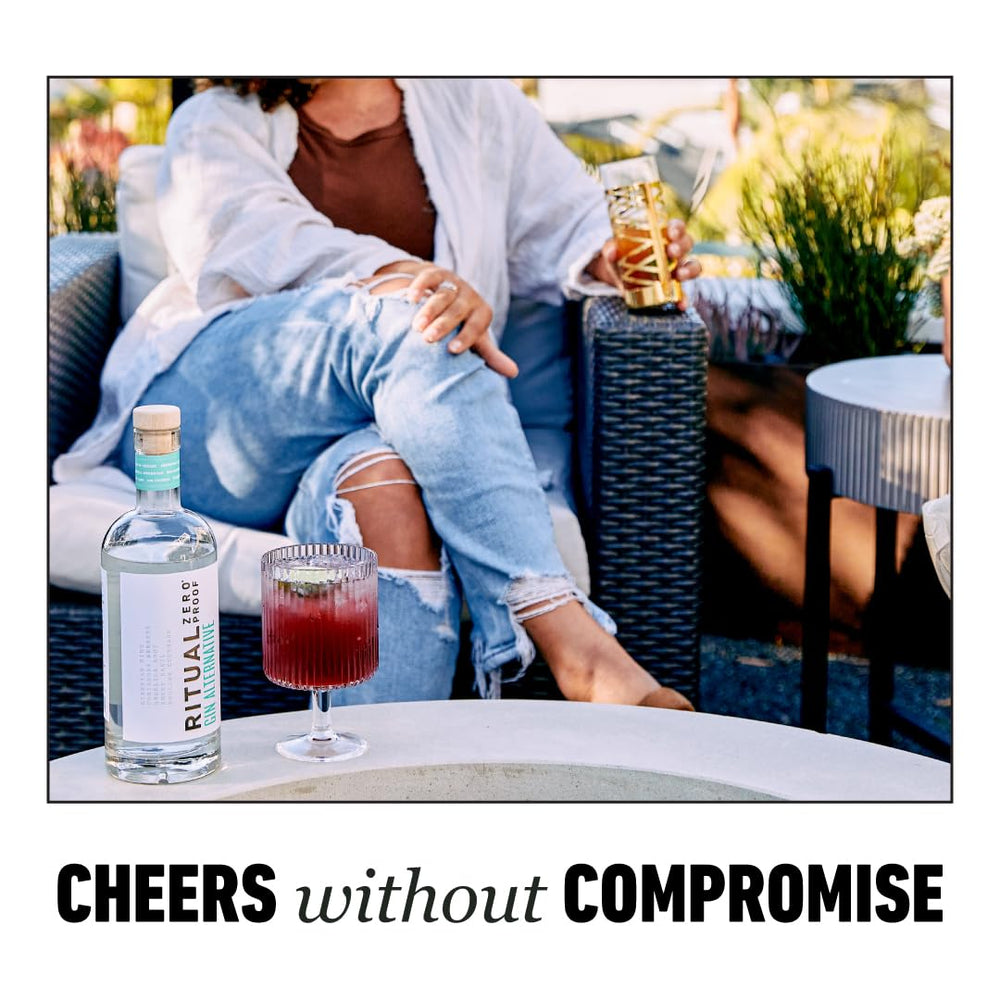 Ritual Zero-Proof gin alternative served in a G&T showing alcohol-free entertaining benefit
