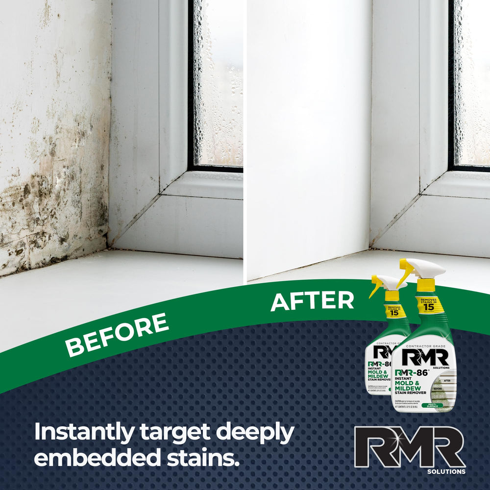 RMR Brands aerosol en contexto de casa exterior, resultado de limpieza profesional