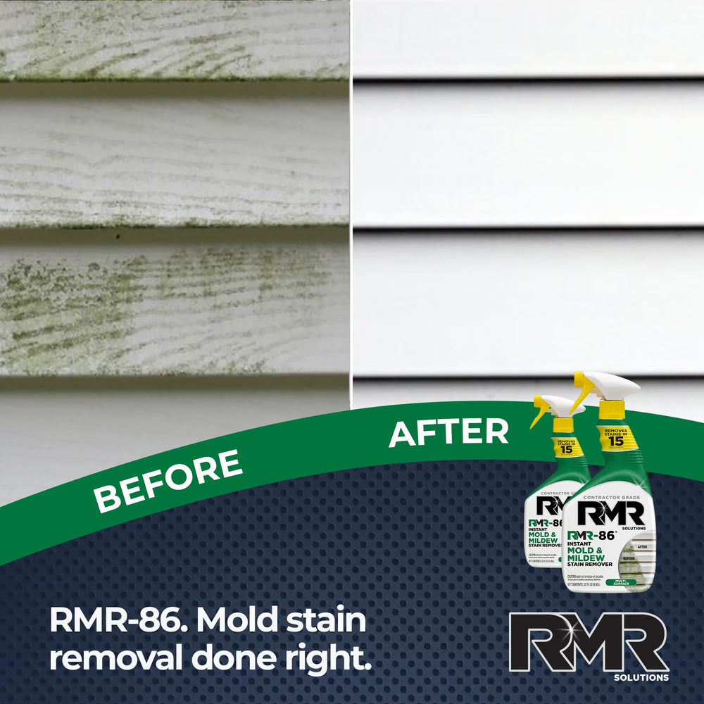 RMR Brands aplicación en deck de madera para eliminar manchas de moho rápidamente