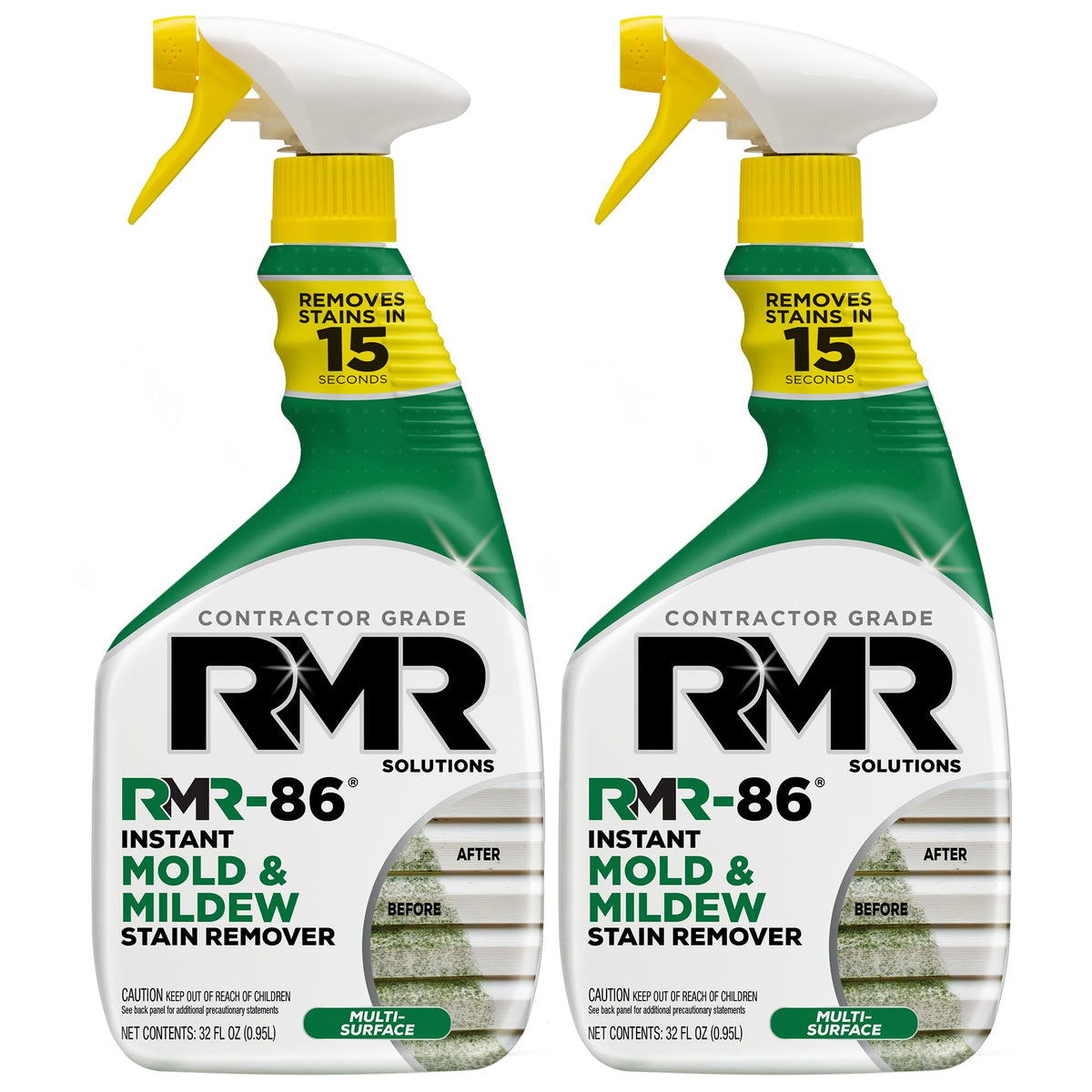 RMR Brands spray frontal mostrando envase y capacidad 32 oz, eficacia visible
