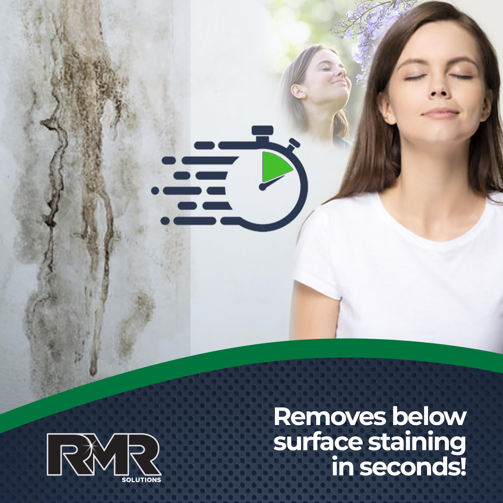 RMR Brands producto sobre superficie mostrando textura y acción sobre manchas