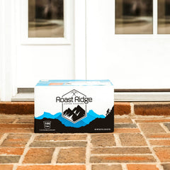 Roast Ridge detalle de cápsula que ilustra sello de frescura y calidad